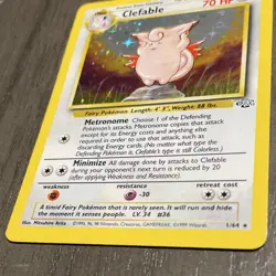 POKEMON CLEFABLE #01/64 - HOLO RARE - JUNGLE UNLIMITED - 70HP TCG CARD - Image 2