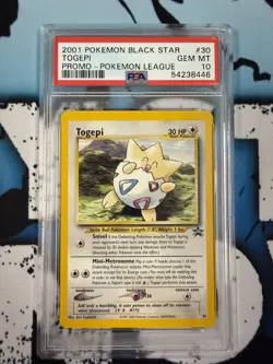 PSA 10 GEM MINT Togepi #30 WOTC Black Star Promo Pokemon Card English - Image 1