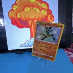 Lucario Pokemon TCG Hidden Fates SV22/SV94 Shiny Holo Rare 110 HP Ability - Image 3