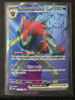 Pokemon TCG N's Zoroark EX Holo Ultra Rare Card Journey Together 175/159 NM - Image 1
