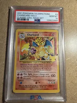 2021 Pokemon Celebrations Classic Collection Charizard 4/102 Holo PSA 10 BaseSet - Image 1