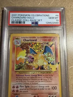 2021 Pokemon Celebrations Classic Collection Charizard 4/102 Holo PSA 10 BaseSet - Image 2
