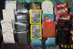 Pokemon ETB Lot Of 19 Various ETB Card Sleeves - All Sealed Card Sleeve Packs - Image 1