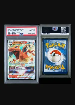 2022 Pokemon SWSH Brilliant Stars 018 Charizard VSTAR PSA 10 NEW CERT - Image 1