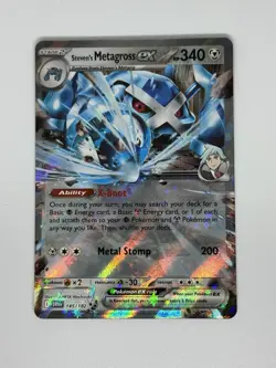Pokemon TCG Steven's Metagross EX 145/182 Double Rare Mint NM Condition - Image 1