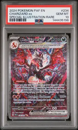 2024 POKEMON PAF EN-PALDEAN FATES SPECIAL ILLUSTRATION RARE CHARIZARD EX PSA 10 - Image 1