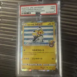 PSA 9 2018 Yokohaha's Pikachu 283/SM-P Pokemon Center Yokohama Japanese Promo - Image 1