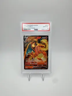 2022 POKEMON BRILLIANT STARS CHARIZARD V #017/172 PSA 10 - Image 1