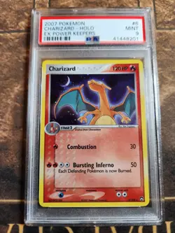 2007 Pokemon EX Charizard-Holo Power Keepers #6 PSA 9 - Image 1
