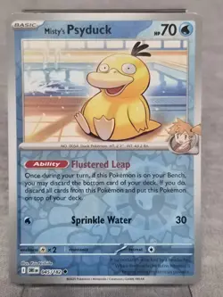 Misty's Psyduck 45/182 Pokemon TCG S&V Destined Rivals Reverse Holo NM - Image 1