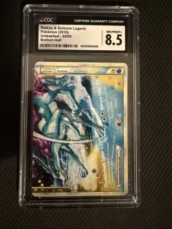 Pokemon Raikou And Suicune Legend 93/95 HGSS Unleashed Bottom Half CGC 8.5 - Image 1