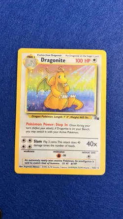 DRAGONITE 1999 POKEMON BASE FOSSIL RARE HOLO 4/62 - Image 1