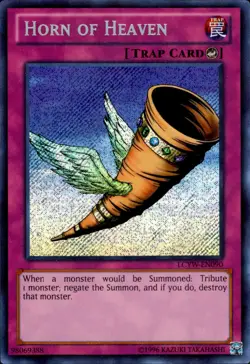 Yugioh LCYW-EN090 Horn of Heaven Secret Rare Unlimited - Image 1