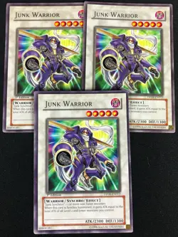 YUGIOH JUNK WARRIOR DP08-EN012 1ST RARE X3 (NM) - Image 1