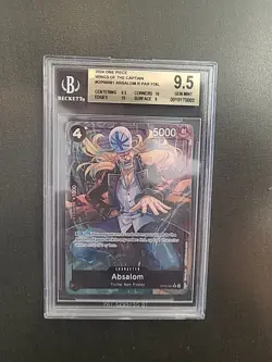 One Piece WINGS OF THE CAPTAIN ABSALOM ALT ART HOLO FOIL! Graded 9.5 GEM MINT - Image 1
