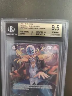 One Piece WINGS OF THE CAPTAIN ABSALOM ALT ART HOLO FOIL! Graded 9.5 GEM MINT - Image 3