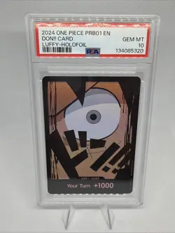 2024 One Piece PRB01 ENGLISH DON!! Card LUFFY-HOLOFOIL BLACK PSA 10 New Slab!! - Image 1