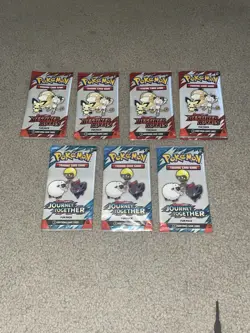 Pokemon Fun Pack Lot Of 7 3 Card Packs Destined Rivals & Journey Together - Image 1