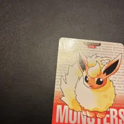 Flareon Red No. 136 Pokemon Card monsters collection Bandai Carddass 1996 - Image 3