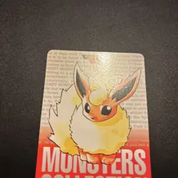 Flareon Red No. 136 Pokemon Card monsters collection Bandai Carddass 1996 - Image 4