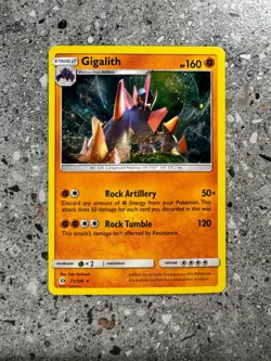 Pokemon TCG Cards Gigalith 71/149 Sun & Moon Base Cosmos Holo Rare Promo - Image 1