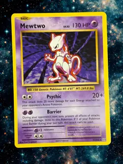 Pokemon 2016 XY Evolutions Mewtwo Rare Non-Holo Card NM - Image 1
