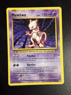 Pokemon 2016 XY Evolutions Mewtwo Rare Non-Holo Card NM - Image 2