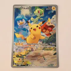Pokemon TCG Pikachu Promo Card 027 SVP Scarlet & Violet Holo 60 HP - Image 1