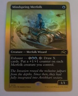 Mindspring Merfolk First Place FOIL 1st NM/M MTG Aetherdrift Magic the Gathering - Image 1
