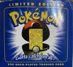 POKEMON 23k GOLD PLATED TRADING CARD #61 POLIWHIRL, w/ CERTIFICATE of AUTHENTICY - Image 2