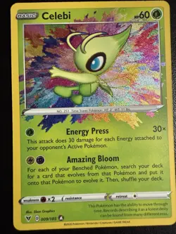 Pokemon Celebi SWSH Vivid Voltage 009/185 Amazing Rare, Near Mint Condition - Image 1