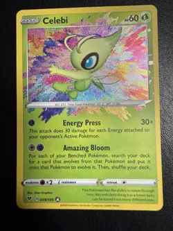 Pokemon Celebi SWSH Vivid Voltage 009/185 Amazing Rare, Near Mint Condition - Image 2