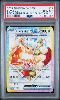 2025 POKEMON SVP EN-SV BLACK STAR PROMO #174 EEVEE EX PSA 10 - Image 1