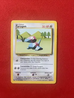 Pokemon TCG Porygon Base Set 39/102 Regular Unlimited Uncommon - Image 1