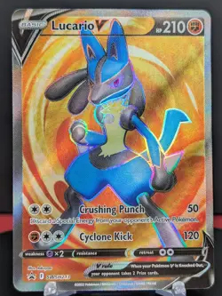 Pokemon Lucario V #SWSH213 English Black Star Promo Full Art - Image 1