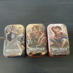 One Piece Tin Pack Set Vol 2 Lot Of 6 | TS-02 OP-13 | Factory Sealed | Bandai | - Image 1