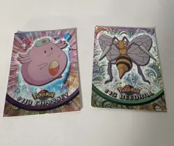 Pokemon 1999 TOPPS Trading Cards Lot Of 6 Holo FOIL CHANSEY Holo FOIL BEEDRILL - Image 3