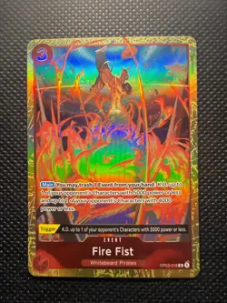 Fire Fist OP03-018 (Alternate Art) One Piece Card Game ENGLISH FOIL NM/M - Image 1