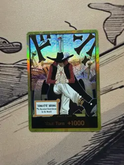 DON!! Card Gold Frame Mihawk OP14 - The Azure Sea's Seven | One Piece Card Game - Image 1