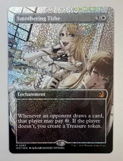MTG English Smothering Tithe (Anime Borderless) (Confetti Foil) NM Foil - Image 1