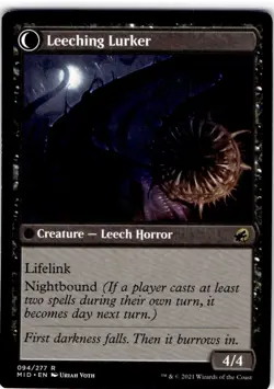 Magic The Gathering Curse of Leeches Rare #94 - Image 2
