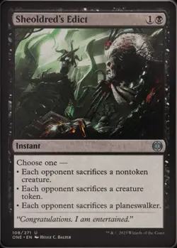 MTG Phyrexia: All Will Be One - Sheoldred's Edict - Regular - Image 1