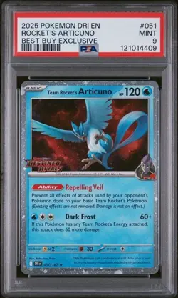 POKEMON DESTINED RIVALS 051 TEAM ROCKET'S ARTICUNO BEST BUY EXCLUSIVE PSA 9 - Image 1
