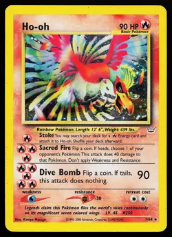 Ho-oh 7/64 Holo Rare Neo Revelation Pokemon Card - Image 1