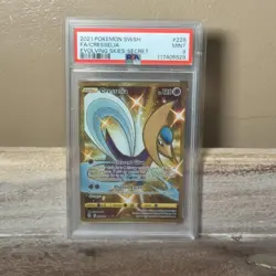 Pokemon TCG Evolving Skies Cresselia 228/203 PSA 9 Secret Rare Full Art Holo - Image 1
