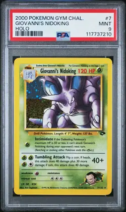Giovanni'S Nidoking Holo PSA 9 2000 Pokemon Gym Challenge #7 - Image 1