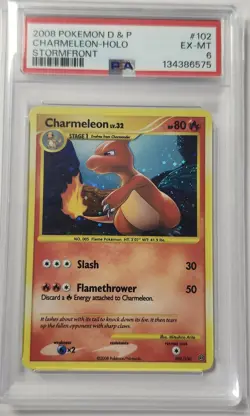 2008 Pokemon D&P Charmeleon Holo Stormfront #102 PSA 6 - Image 1
