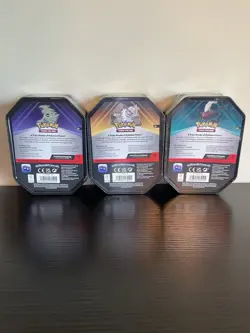 Pokemon TCG Triple Whammy Tins - Factory Sealed 2024 Lot of 3 Tins (3 Packs Ea.) - Image 2