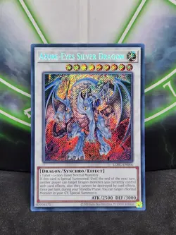 Yugioh Azure-Eyes Silver Dragon LCKC-EN066 Secret Rare NM - Image 1