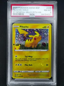 Pikachu - (General Mills) SWSH039 Miscellaneous Cards & Products Holo PSA 8 - Image 1